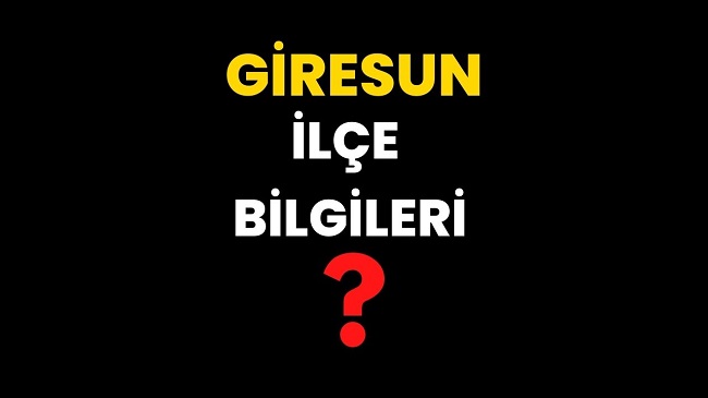 Giresun ilçeleri, ilçe haritası