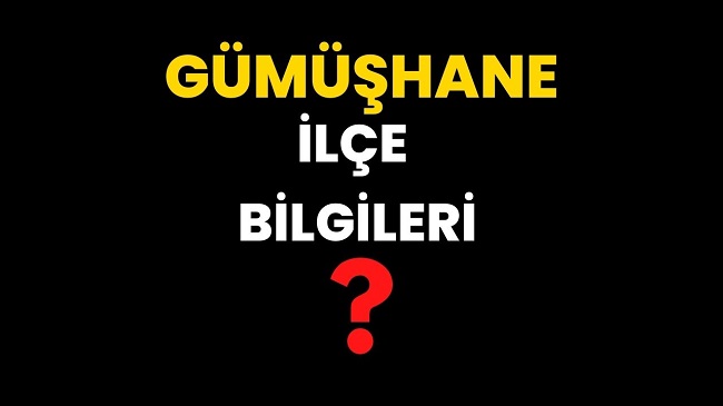 Gümüşhane ilçeleri, ilçe haritası