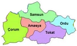 Orta karadeniz il haritası