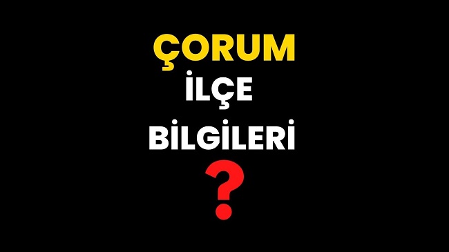 çorum ilçeleri, ilçe haritası